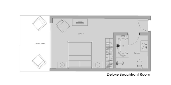 Deluxe Beachfront Room Floor Plan 