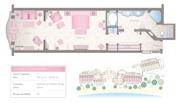 Luxury Ocean Room Floorplan 