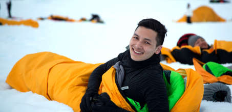 Camping in the Antarctica