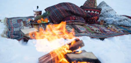 Picnic in the snow