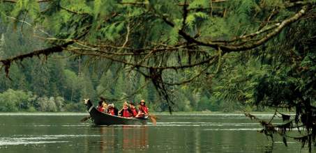 First Nations Canoe with T'ashii Paddle