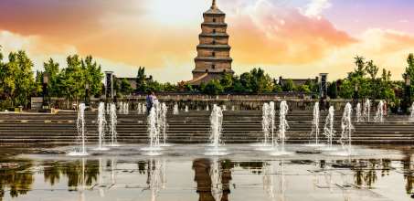 Wild Goose Pagodas on route to Chengdu