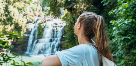 Waterfall swimming