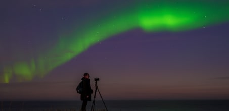 Aurora photography at Northern Lights Village