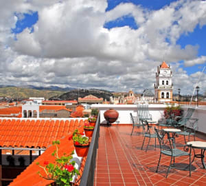 The terrace - Hotel Parador Santa Maria La Real 