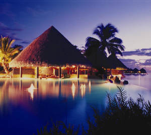 Pool at night - InterContinental Resort Tahiti