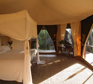 Tent interior - Serian Camp
