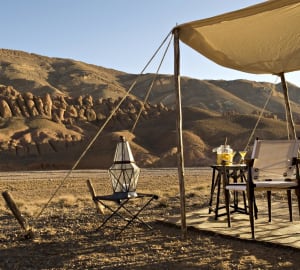 Private Terrace - Dar Ahlam Nomad Camp