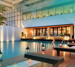 Night View of Swimming Pool 