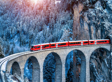 Ski Switzerland by Glacier Express Train