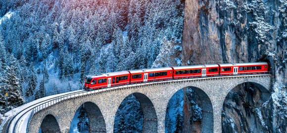 Ski Switzerland by Glacier Express Train