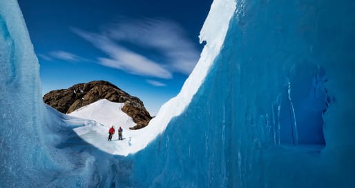 Contemplating the ice tunnels