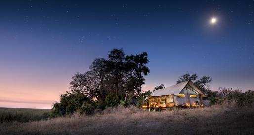 Tent at night  