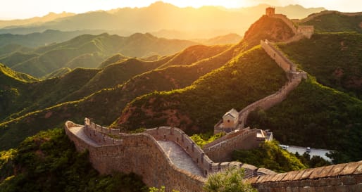 Hike at Jinshanling Great Wall of China  