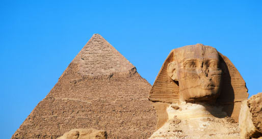 sphinx and pyramids  