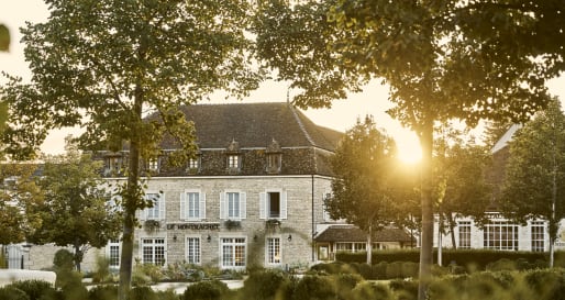Hotel and restaurant facade  