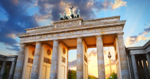 Brandenburg Gate and the TV tower at P