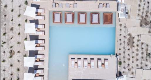 Aerial View of the outside Pool  