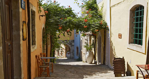 Traditional street - Cretan villages and countryside