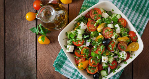 Greek salad - Tastes of Crete cooking class
