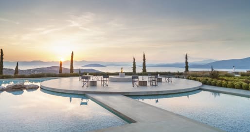 Amanzoe Main Terrace - Athens and Amanzoe
