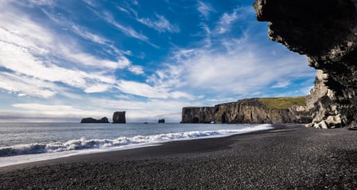 Black sand beach 