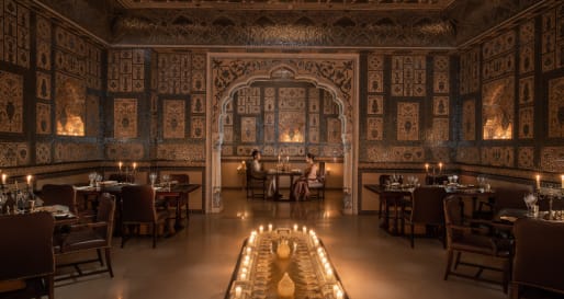 Candle lit dinner - Leela Palace Jaipur