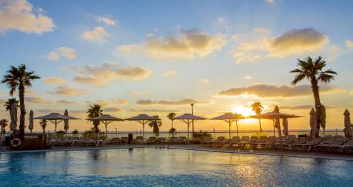Sunset by the Pool