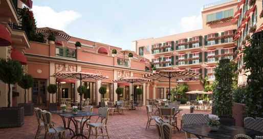 Restaurant courtyard 