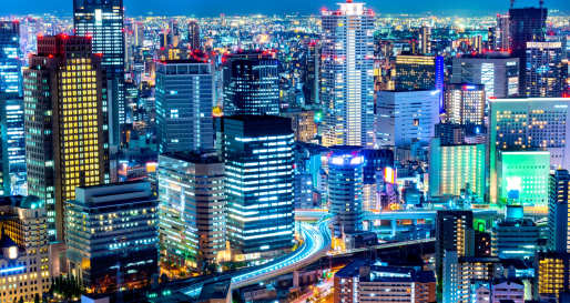 Osaka Skyline by Night 
