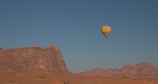 Desert Landscape - Hot Air Balloon over Wadi Rum