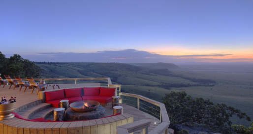 Sundowners on the deck - Angama Mara
