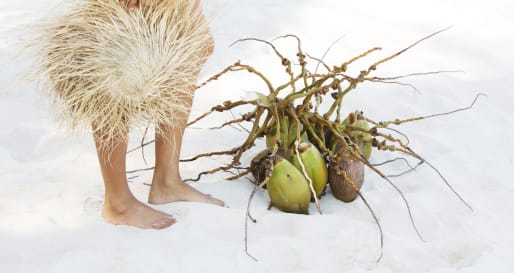 Coconuts on the beach