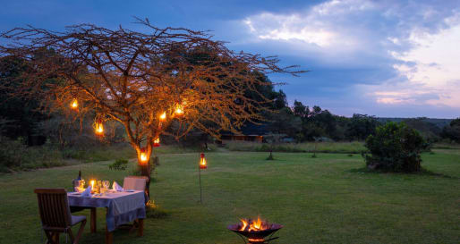 Dinner candlelight setting  