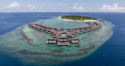St Regis Vommuli Aerial Overwater Villa 