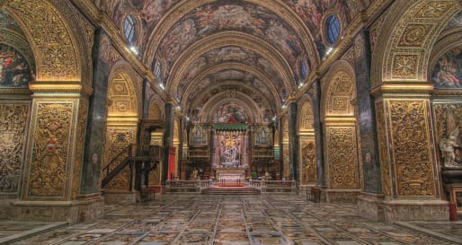 St Johns Co Cathedral Interior  