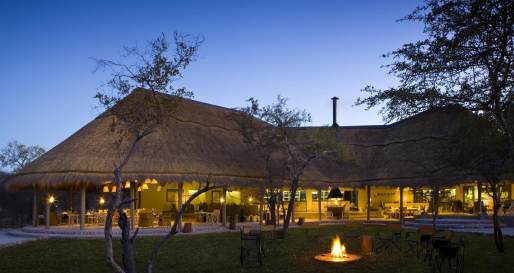 The main area at night - Mushara Bush Camp