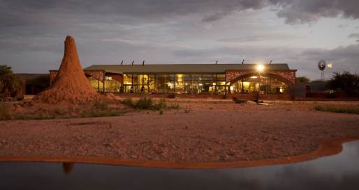 Okonjima Plains Camp - The barn from the waterhole