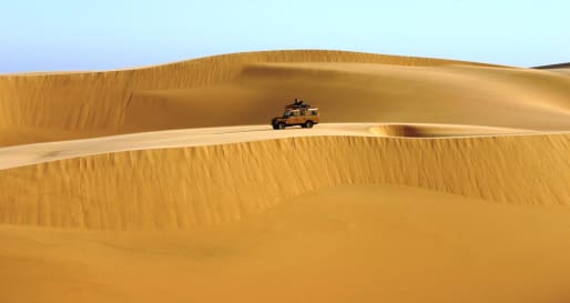 Driving in Namibia