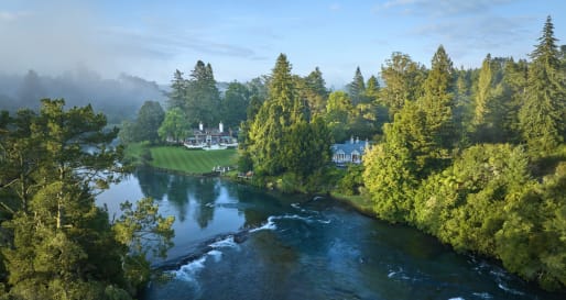 Ariel Shot over Huka Lodge  