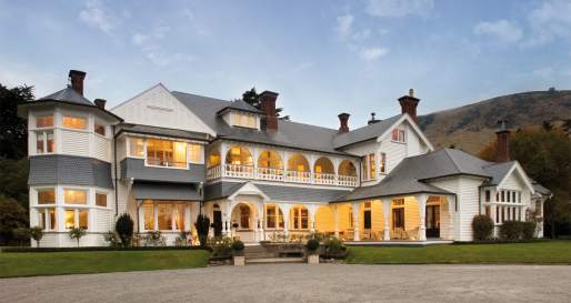 Lodge at dusk - Otahuna Lodge