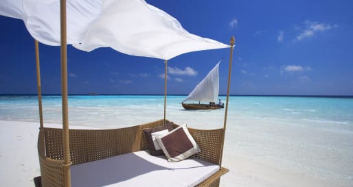 Day bed with Dhoni - A Honeymoon to Oman and the Maldives