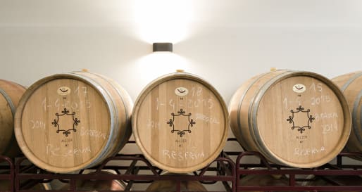 Wine barrels - Wine tasting at Sao Lourenco do Barrocal