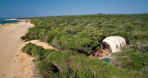 Cocoon view of the beach - Wild Coast Tented Lodge 