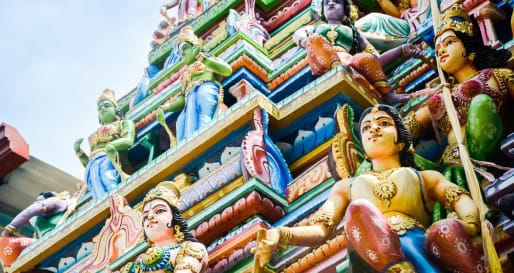 Ancient temples mingle with colonial architecture