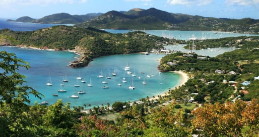 Aerial view of Antigua