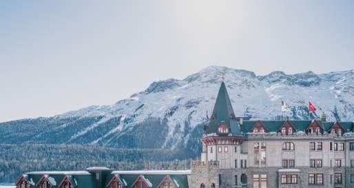 Exterior Mountain shot of hotel  