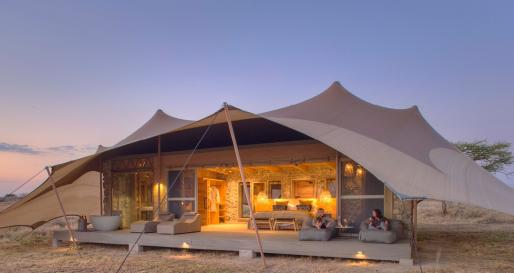Tented room at Namiri Plains