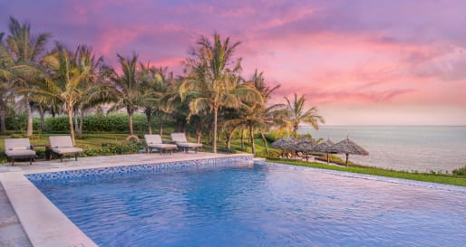 Pool sunset