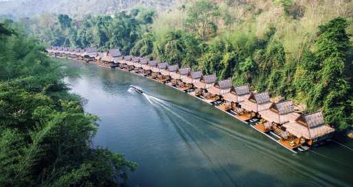 Aerial View - Floathouse Kanchanaburi